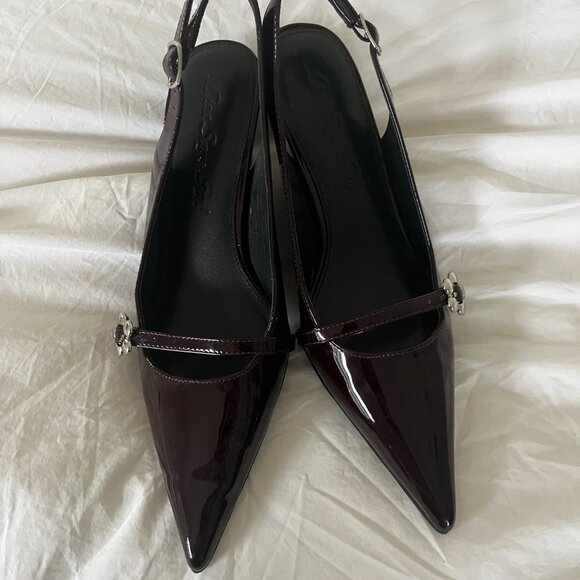 Lisa Says Gah Natalia Pointy Toe Heel - Dark Brown Size 7 - Picture 5 of 6